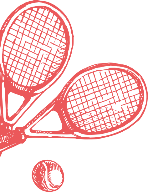 Tennis rackets and ball